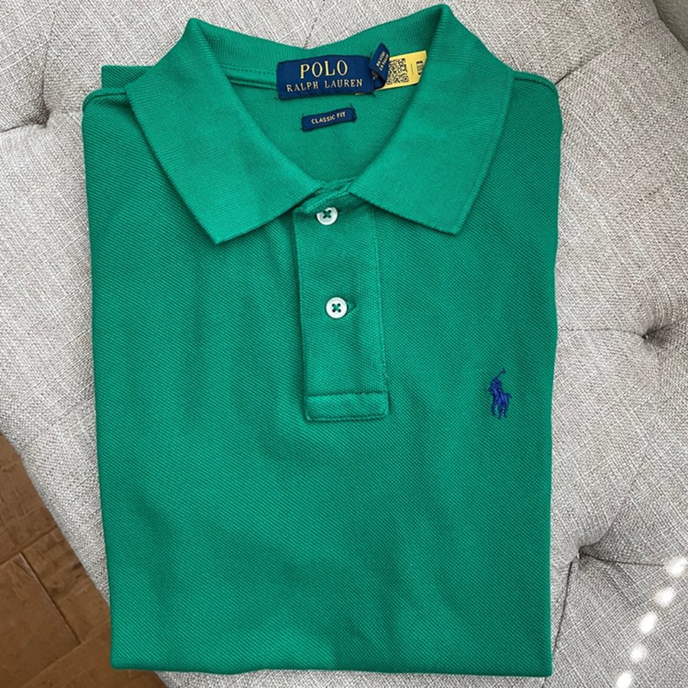 Polo by Ralph Lauren Boys Classic Short Sleeve Polo - Green - Size Kids 8